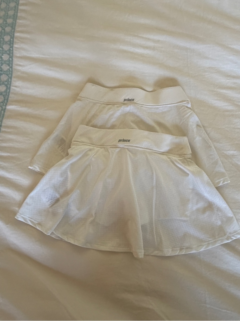 Prince White Tennis Skirts, two of them, Kids size 6/7